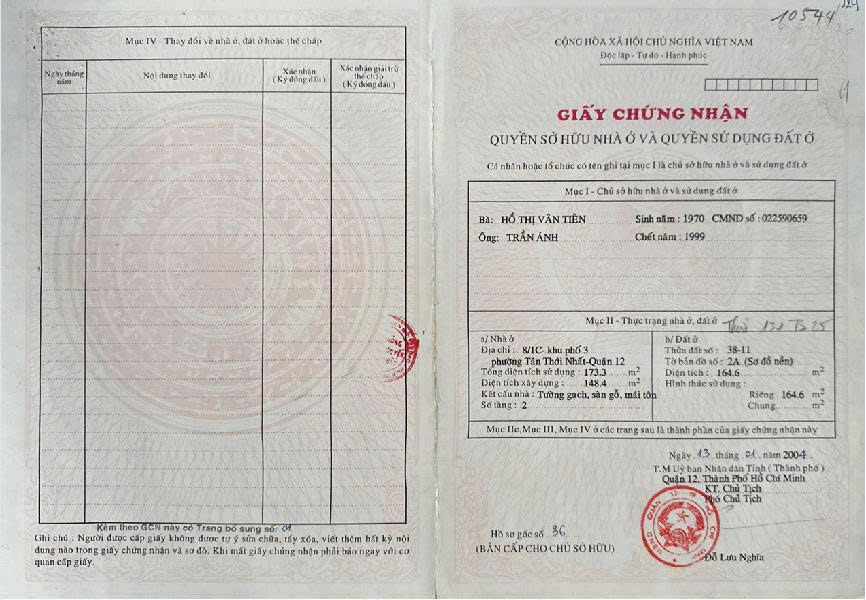 Nha o 173 m2 Tan Thoi Nhat, Dong Hung Thuan, TPHCM